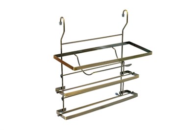 Полка на рейлинг для бумажных полотенец, пленки и фольги бронза