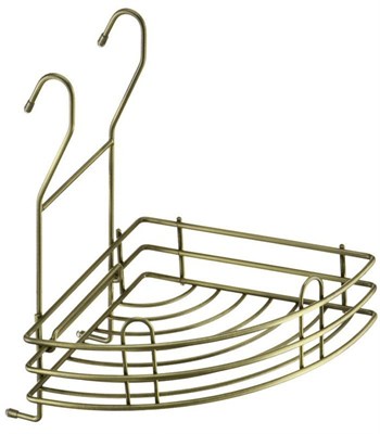 Полка на рейлинг угловая бронза