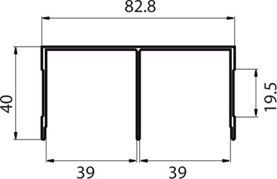 размер верхней направляющей шкафа купе