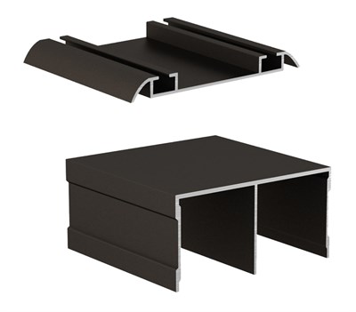 Комплект направляющих для шкафа бронза