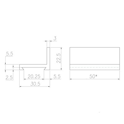 Крепежный уголок (Для Верхней направляющей) - фото 20846