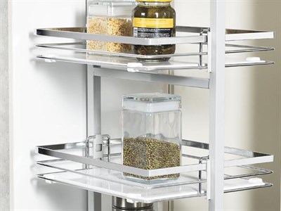 Выдвижная-поворотная колонна STARAX Полки ДСП/Пластик (Фасад 450;Высота 1400-1550 мм) - фото 21117