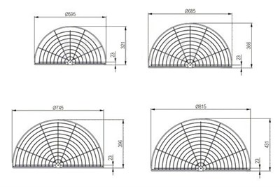 Размерная сетка каруселей