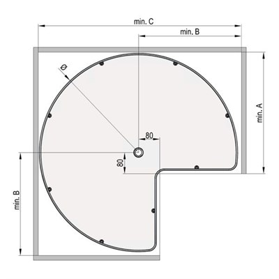 Карусель для кухни размеры