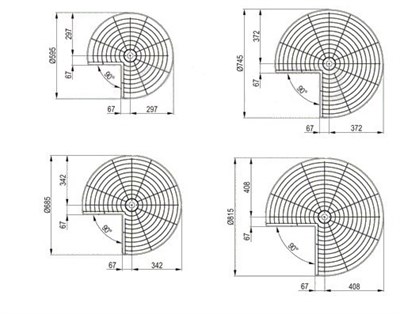 Размерная сетка каруселей