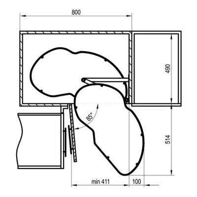 Корзина в угловой шкаф размеры