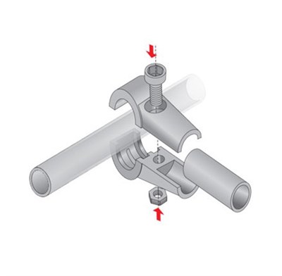 Держатель одинарный для трубы D25 - фото 22382