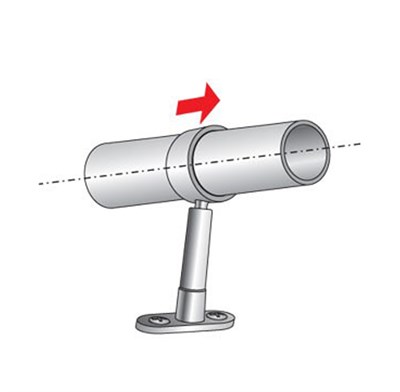 Держатель трубы D25 Регулируемый - фото 22383