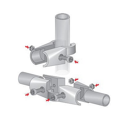 Поворотный держатель четырёх труб D25 - фото 22387