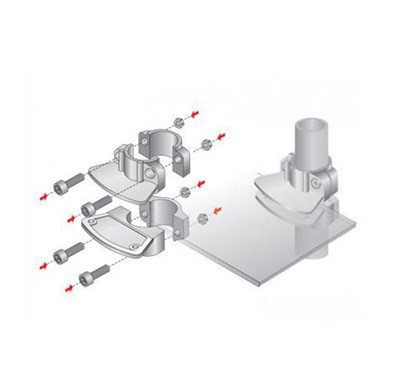 Крепеж односторонний для трубы D25 - фото 22393