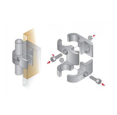 Держатель для ДСП и труб D25 - фото 22398