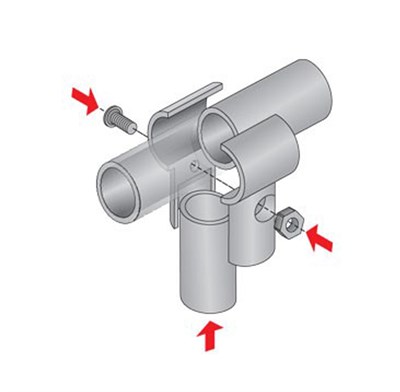 Держатель для трубы D25 (т-образный Тип:ll) - фото 22461
