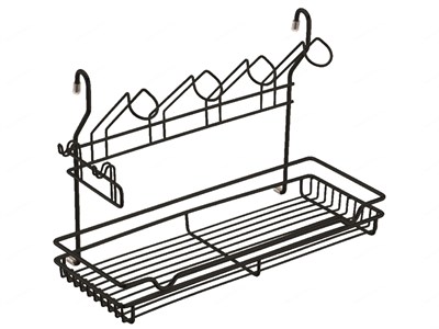 Полка на рейлинг для кружек черный