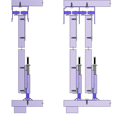 Комплект роликов для шкафа купе (Для ДСП 16-18 мм) - фото 25862