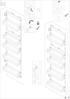 Высокая корзина бутылочница Rejs Linia Maxima EVO (в базу 150 мм) - фото 25995