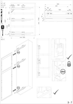 Высокая корзина бутылочница Rejs Linia Maxima EVO (в базу 200 мм) - фото 25999