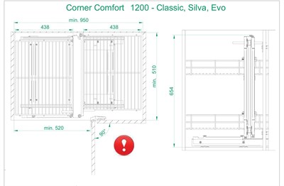 Волшебный уголок Comfort Linia Maxima Classic (Корпус 1200, Фасад 600) - фото 26040